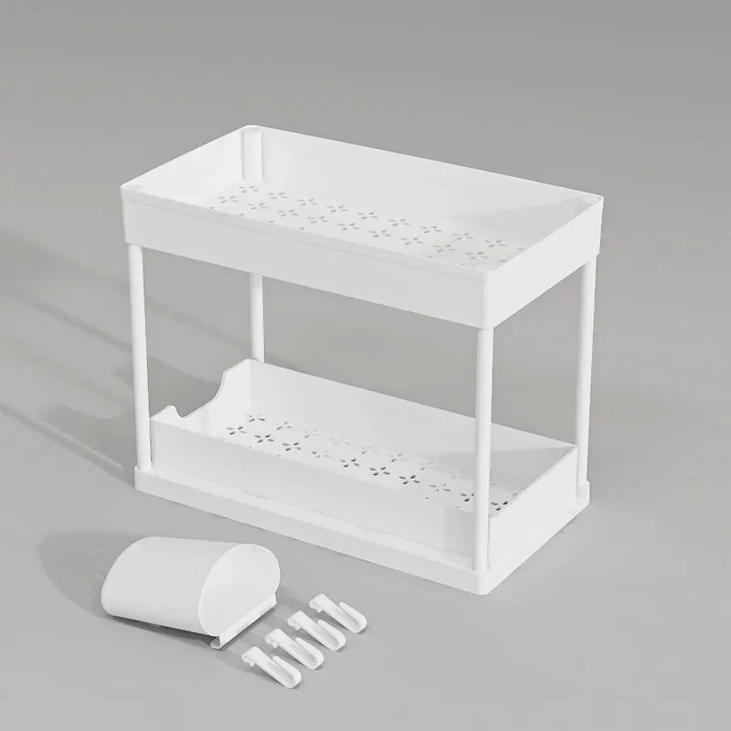 Under Sink Organizer With Sliding Drawer