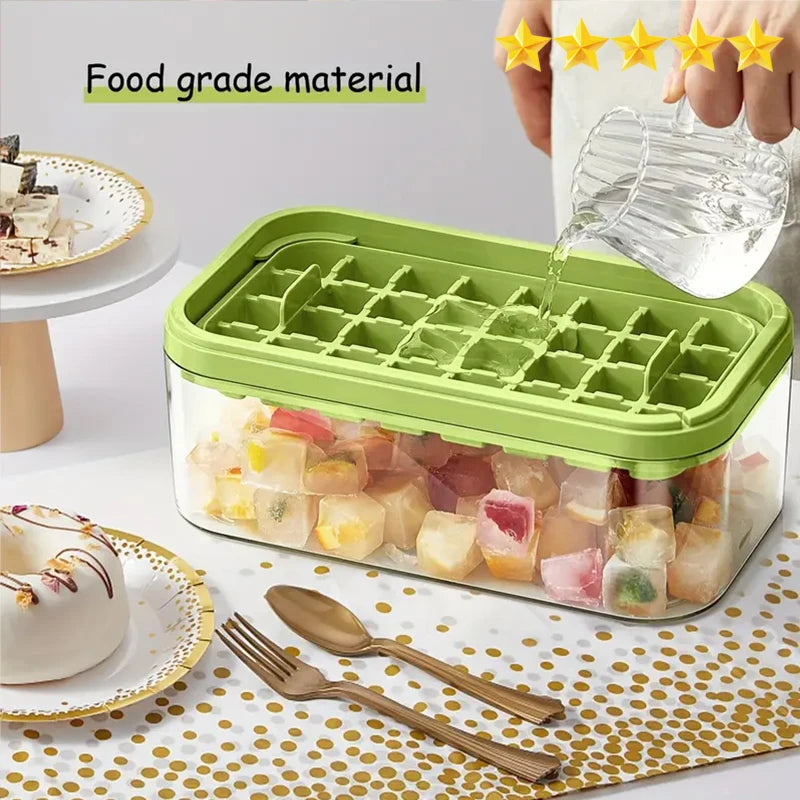 【Hot sales】2 Packs, Ice Cube Tray With Lid And Bin, Ice Cube Trays For Freezer, 64 Cavity Ice Cube Mold Ice Cube Trays