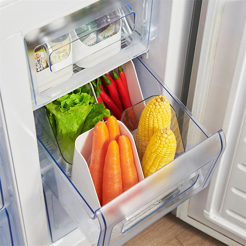 Refrigerator Storage Box with Drain Basket