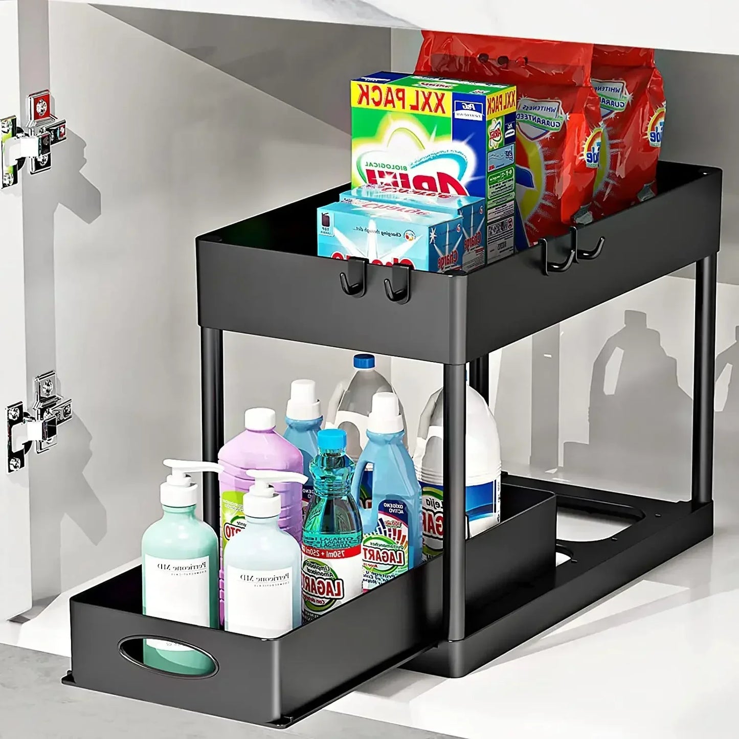 Under Sink Organizer With Sliding Drawer