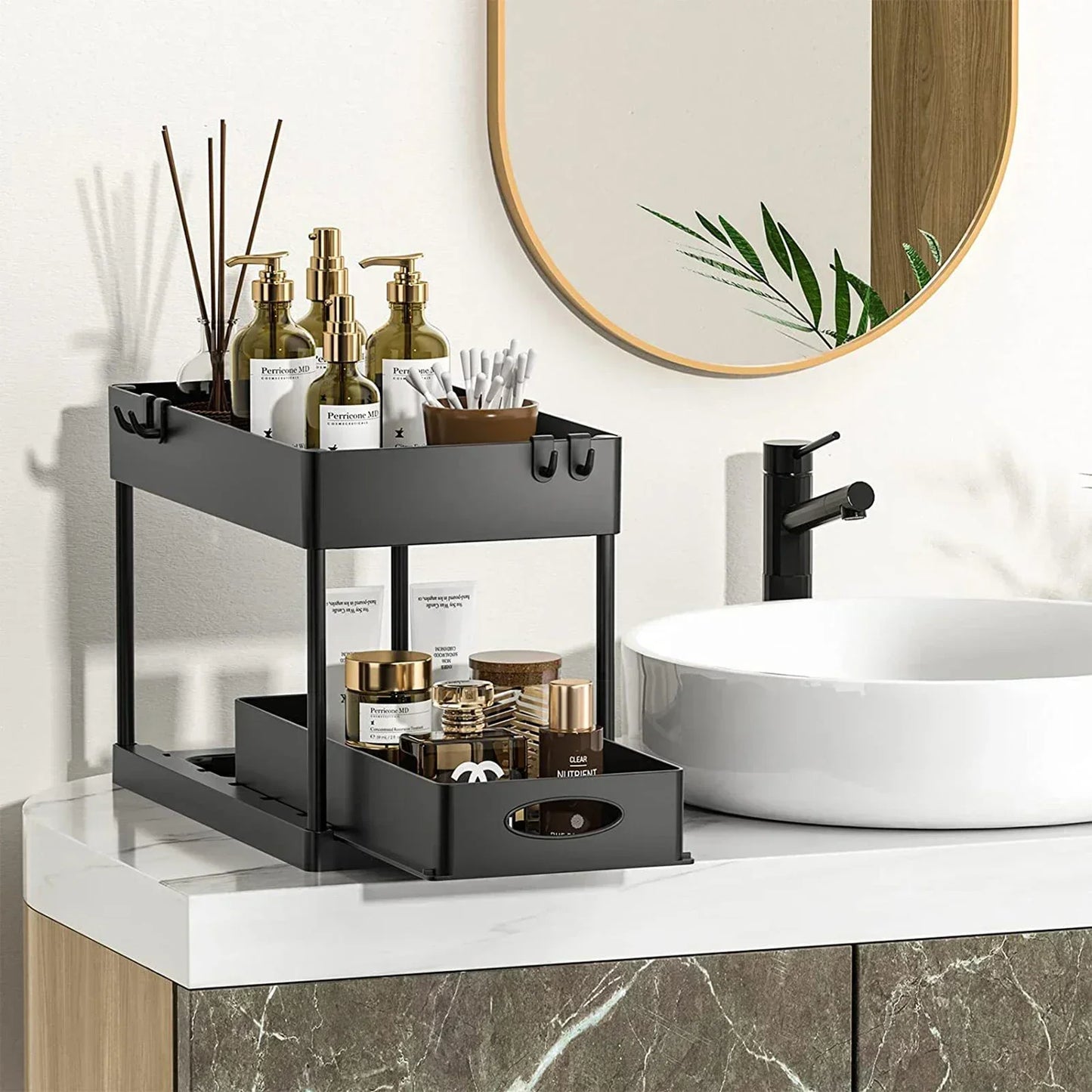 Under Sink Organizer With Sliding Drawer